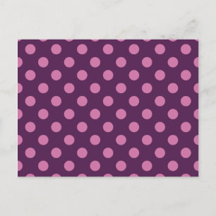 Lila Polka Dots Postkarte