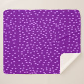 Lila Polka Dots Sherpadecke (Vorderseite (Horizontal))