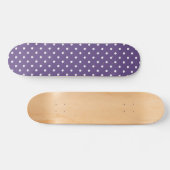 Lila Polka Dots Skateboard Deck (Horizontal)
