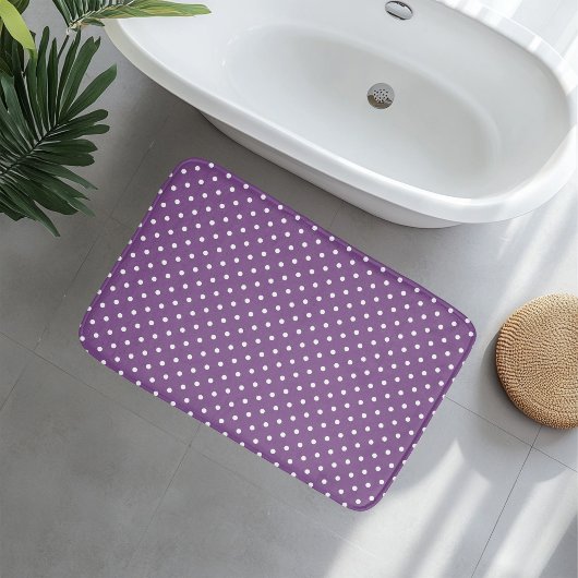 Lila Polka Dots Small Badematte