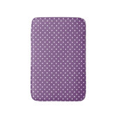 Lila Polka Dots Small Badematte (Vorderseite Vertikal)