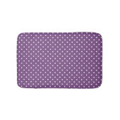 Lila Polka Dots Small Badematte (Vorderseite)