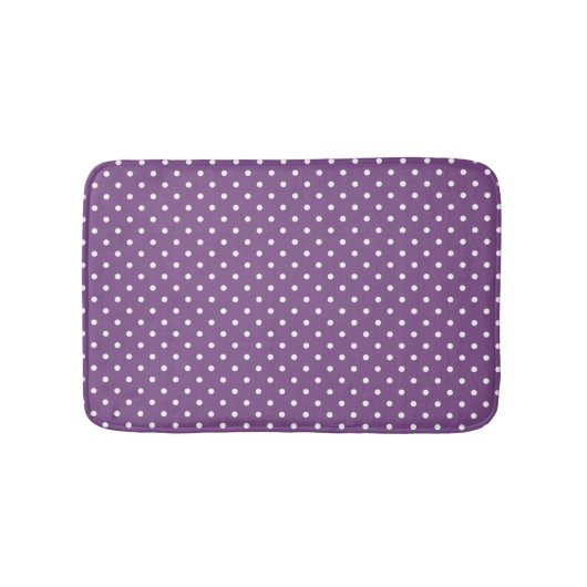 Lila Polka Dots Small Badematte (Vorderseite)