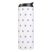 Lila Polka Dots Thermosbecher (Nach links gedreht)
