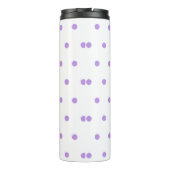 Lila Polka Dots Thermosbecher (Rückseite)