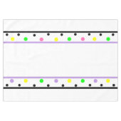 Lila Polka Dots Tischdecke (Vorderseite (Horizontal))