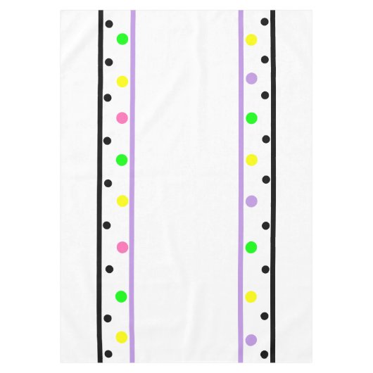 Lila Polka Dots Tischdecke (Vorderseite)