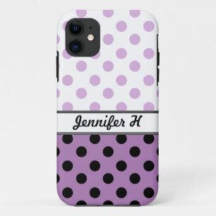 Lila Polka Dots und Black iPhone 5 Fall Case-Mate iPhone Hülle