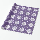 Lila Polka Dots Weihnachtswrapping Paper Geschenkpapier (Ungerollt)
