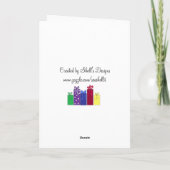 Lila Polka Dots Weihnachtswünsche Feiertagskarte (Rückseite)