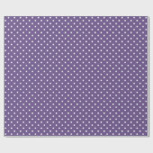 Lila Polka Dots Wrapping Paper Geschenkpapier (Flach)