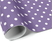 Lila Polka Dots Wrapping Paper Geschenkpapier (Rolleneckpunkt)