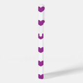 Lila Polka-Herzen auf Weiß Case-Mate iPhone Hülle (Rückseite / Rechts)