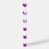 Lila Polka-Herzen auf Weiß Case-Mate iPhone Hülle (Rückseite / Links)