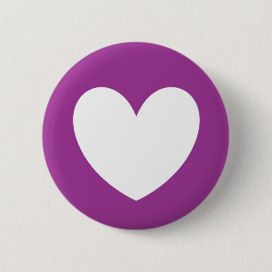 Lila Polka-Herzen Button