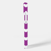 Lila Polka-Herzen Case-Mate iPhone Hülle (Rückseite / Links)