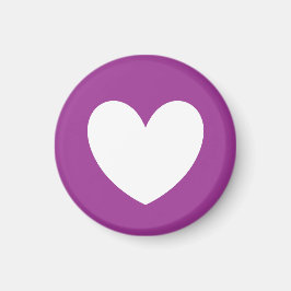 Lila Polka-Herzen Magnet