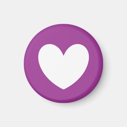 Lila Polka-Herzen Magnet (Vorne)