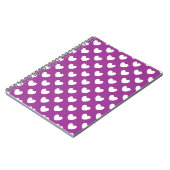 Lila Polka-Herzen Notizblock (Linke Seite)