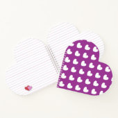 Lila Polka-Herzen Notizblock (Innenseite)