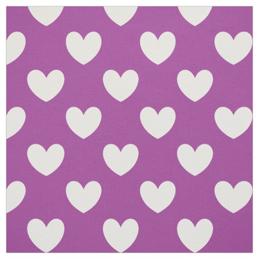 Lila Polka-Herzen Stoff (Muster)
