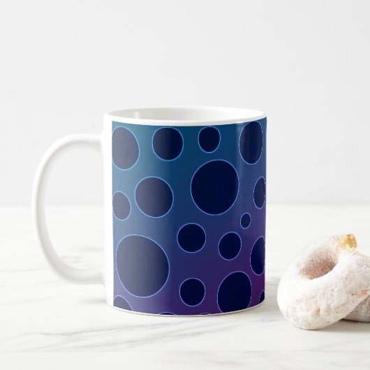 Lila Polka Kaffeetasse (Mit Donut)
