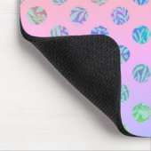 Lila Polka Muster Boho Name Mouse Pad Mousepad (Ecke)