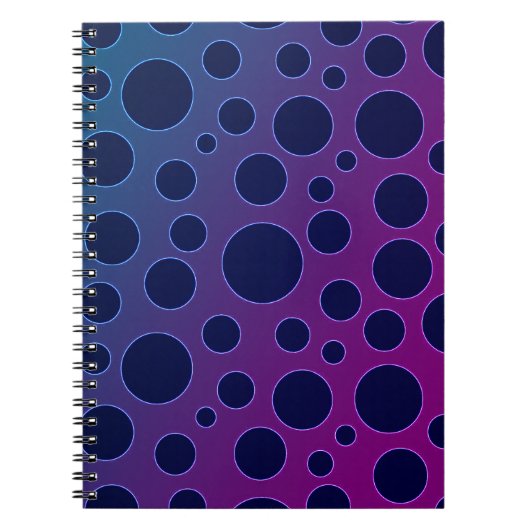 Lila Polka Notizblock (Vorderseite)