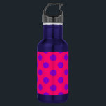 Lila Polka-Punkte auf Cerealien Edelstahlflasche<br><div class="desc">Lila Polka-Punkte auf Cerealien</div>