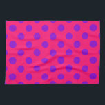 Lila Polka-Punkte auf Cerealien Geschirrtuch<br><div class="desc">Lila Polka-Punkte auf Cerealien</div>