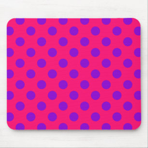 Lila Polka-Punkte auf Cerealien Mousepad