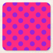 Lila Polka-Punkte auf Cerealien Rechteckiger Pappuntersetzer (Vorderseite)