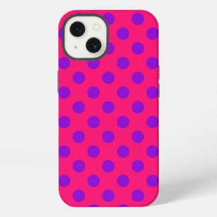 Lila Polka-Punkte auf dem Fall Case-Mate iPhone 13 Hülle