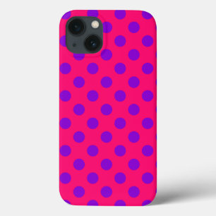 Lila Polka-Punkte auf dem Fall Case-Mate iPhone Hülle