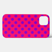 Lila Polka-Punkte auf dem Fall Case-Mate iPhone Hülle (Rückseite (Horizontal))