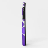 lila Polka-Punkte Case-Mate iPhone Hülle (Hinten/Links)