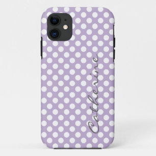 Lila Polka-Punkte für Mädchen Case-Mate iPhone Hülle
