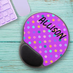 Lila Polka-Punkte Gel Mousepad<br><div class="desc">Lila Polka dots Gel Maus Pad - Fun Maus Pad für Jungs oder Teenager. Passen Sie den Namen an und geben Sie ihnen ein bequemes und nützliches Mousepad.</div>