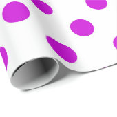 Lila Polka-Punkte im Hintergrund Geschenkpapier (Rolleneckpunkt)