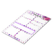 Lila Polka-Punkte _ Pathophysiologie Temp Notizblock (angewinkelt)