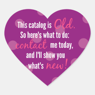 lila Polka punktierte Herzkatalogaufkleber Herz-Aufkleber