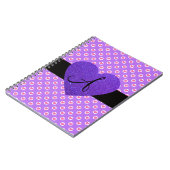 Lila Polkapunkt-Monogrammherzen Notizblock (Linke Seite)