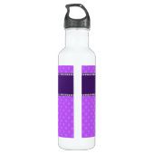 Lila Polkapunkte der personalisierten Trinkflasche (Rückseite)