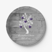 Lila Polterabend-Papierplatte Pappteller (Vorderseite)