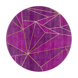 Lila Polygonkunst: geometrischer Hintergrund der G Schneidebrett
