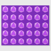 Lila Polyhedral-Würfel Geschenkpapier (Flach)