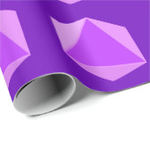 Lila Polyhedral-Würfel Geschenkpapier (Rolleneckpunkt)