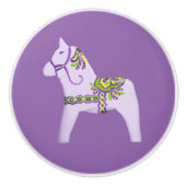 Lila Pony Draw Pull Keramikknauf (Vorderseite)