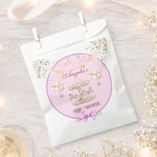 Lila Pony Dreams-Baby Dusche Fevor Taschen Geschenktütchen (Ausgeschnitten)