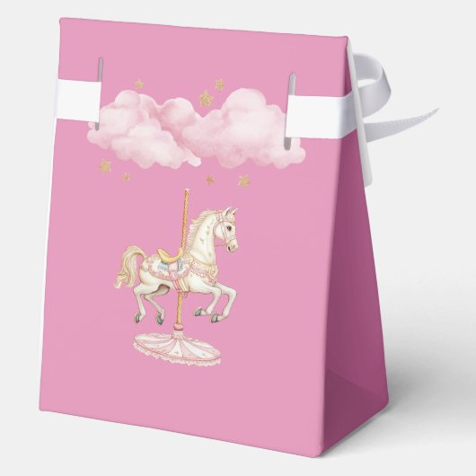 Lila Pony Dreams-Baby Dusche Gastgeschenk Box Geschenkschachtel (Rückseite)